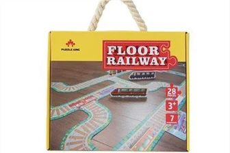 riesiges Eisenbahn-Bodenpuzzle